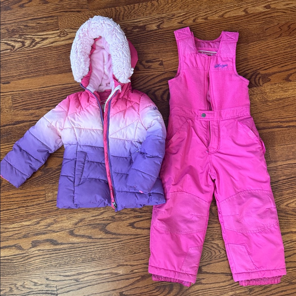Snozu Pink and Lavender Jacket and snow suit set